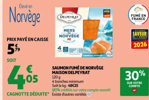 Offre: Saumon fumé de norvège
