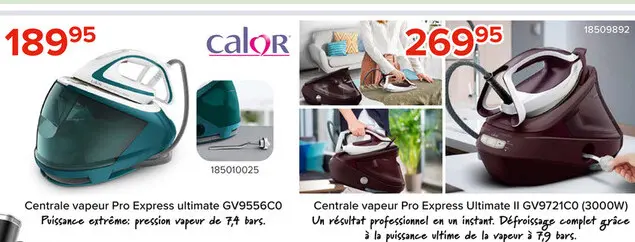 Offre: Centrale vapeur Pro Express ultimate GV9556C0