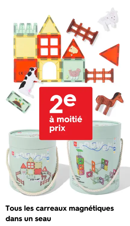 Offre: tous les carreaux magnetiques dans un seau