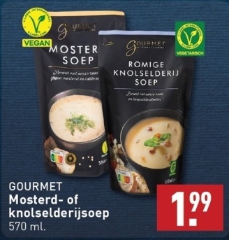 Aanbieding: Mosterd- of knolselderijsoep