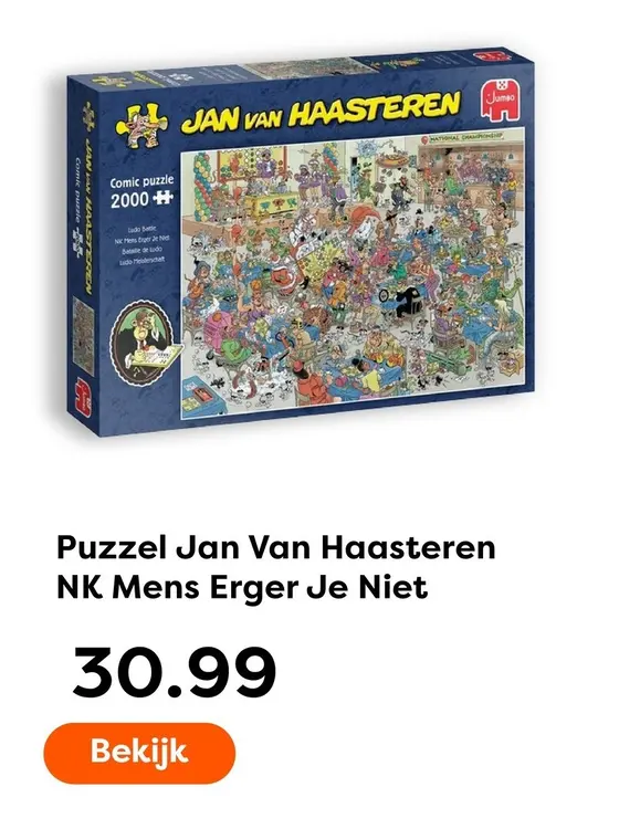 Aanbieding: Puzzel Jan Van Haasteren NK Mens Erger Je Nie