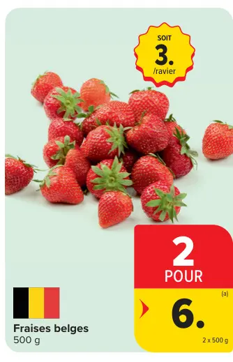 Offre: Fraises belges