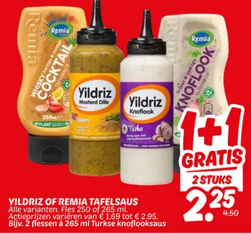 Aanbieding: YILDRIZ OF REMIA TAFELSAUS