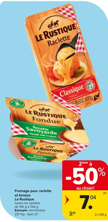 Offre: Fromage pour raclette et fondue