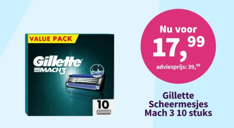 Promotie: Gillette Scheermesjes Mach 3