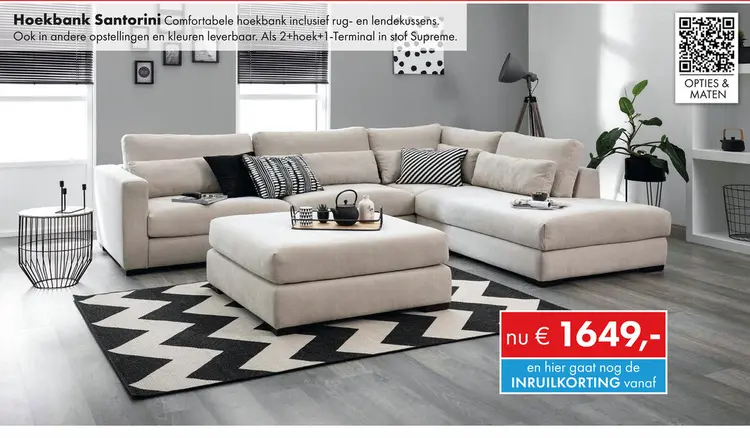 Aanbieding: Santorini hoekbank