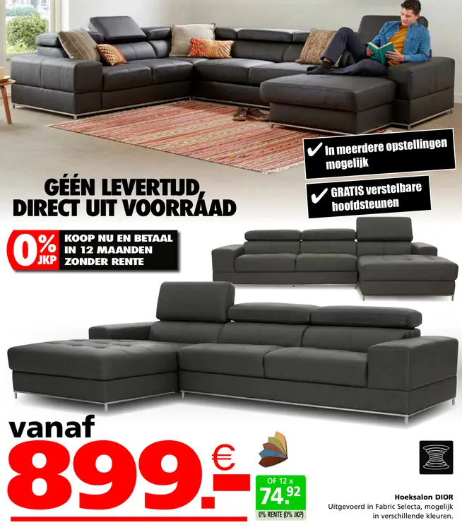 Promotie: Hoeksalon DIOR