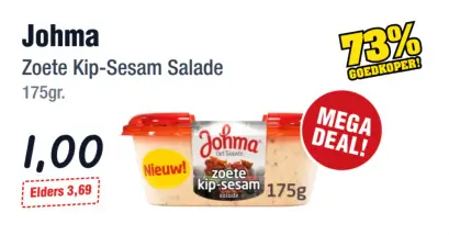 Aanbieding: Johma Zoete Kip-Sesam Salade