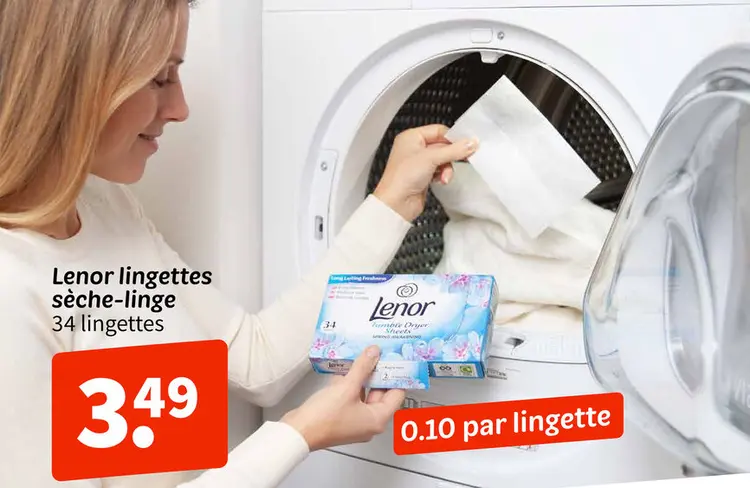 Offre: Lenor lingettes sèche-linge