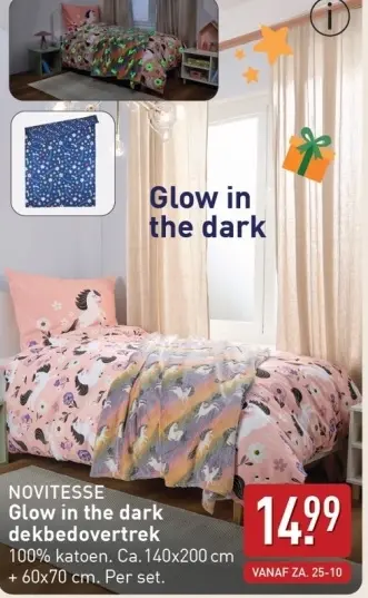Aanbieding: Glow in the dark dekbedovertrek