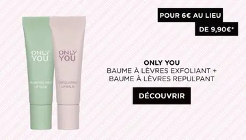 Offre: Baume à lèvres exfoliant + baume à lèvres rep