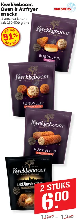 Aanbieding: Kwekkeboom Oven & Airfryer snacks