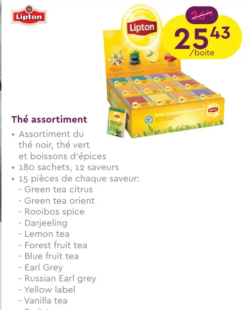 Offre: Thé assortiment