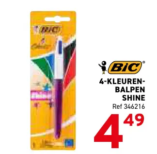 Promotie: 4-kleuren-balpen shine