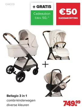 Aanbieding: Bellagio 3 in 1 combi-kinderwagen