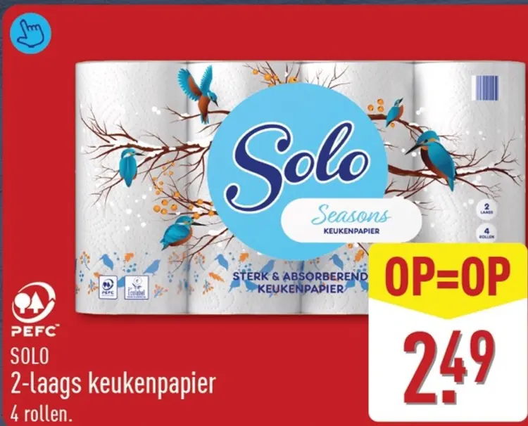 Aanbieding: SOLO 2-laags keukenpapier