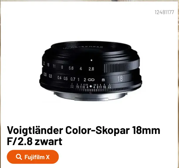Aanbieding: Voigtländer Color-Skopar 18mm F/2.8 zwart