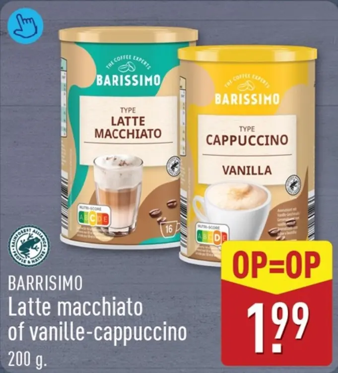 Aanbieding: Latte macchiato of vanille-cappuccino