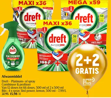 Aanbieding: Dreft - Platinum+ of spray