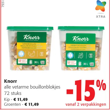 Promotie: Knorr alle vetarme bouillonblokjes