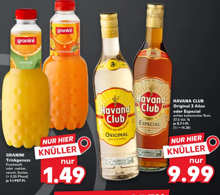 Aanbieding: HAVANA CLUB Original 3 Años oder Especial