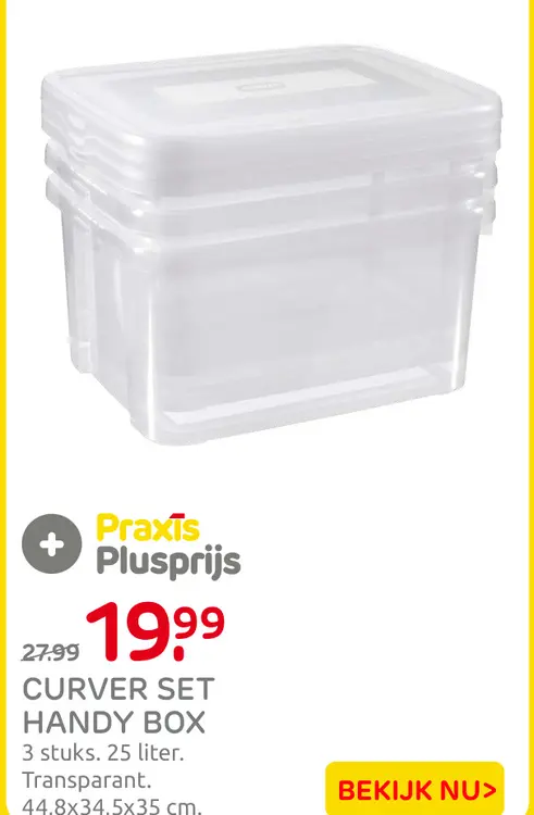 Aanbieding: Curver set handy box