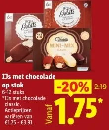 Aanbieding: IJs met chocolade op stok