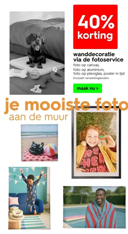 Aanbieding: wanddecoratie via de fotoservice