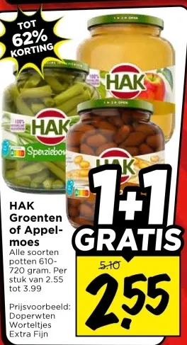 Groenten of Appelmoes
