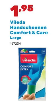Aanbieding: Vileda Handschoenen Comfort & Care Large