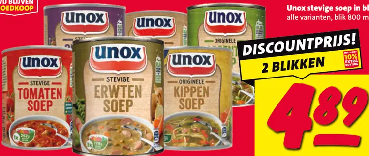 Aanbieding: Stevige soep in blik