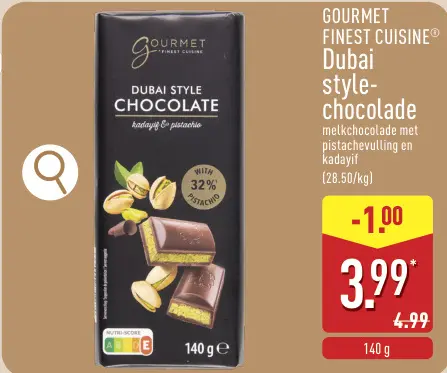 Promotie: Gourmet Finest Cuisine® Dubai style-chocolade