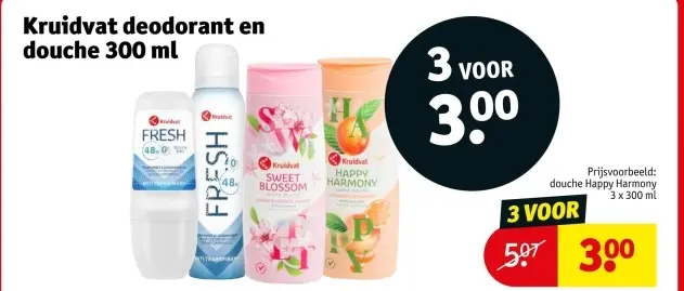 Aanbieding: deodorant en douche
