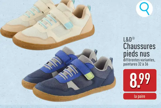 Offre: Chaussures pieds nus