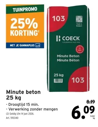 Promotie: Minute beton
