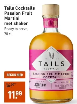 Aanbieding: Tails Cocktails Passion Fruit Martini met shaker