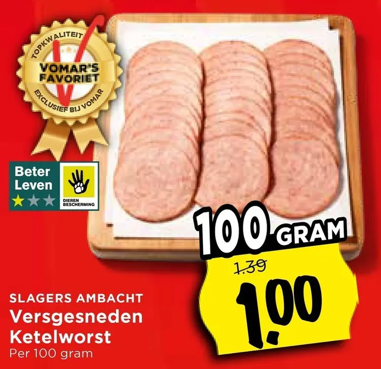 Aanbieding: Versgesneden Ketelworst