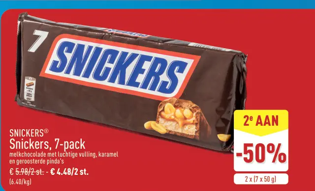 Promotie: Snickers, 7-pack