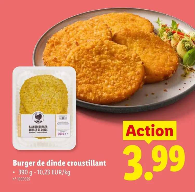 Offre: Burger de dinde croustillant