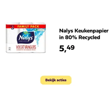 Aanbieding: Nalys Keukenpapier in 80% Recycled Folie