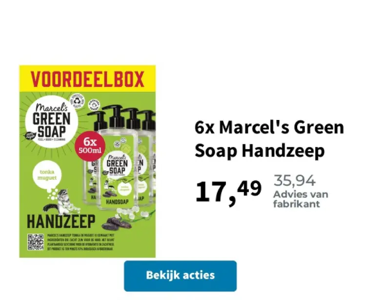 Aanbieding: Marcel's Green Soap Handzeep