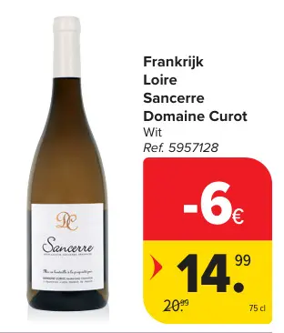 Promotie: Sancerre Domaine Curot Wit
