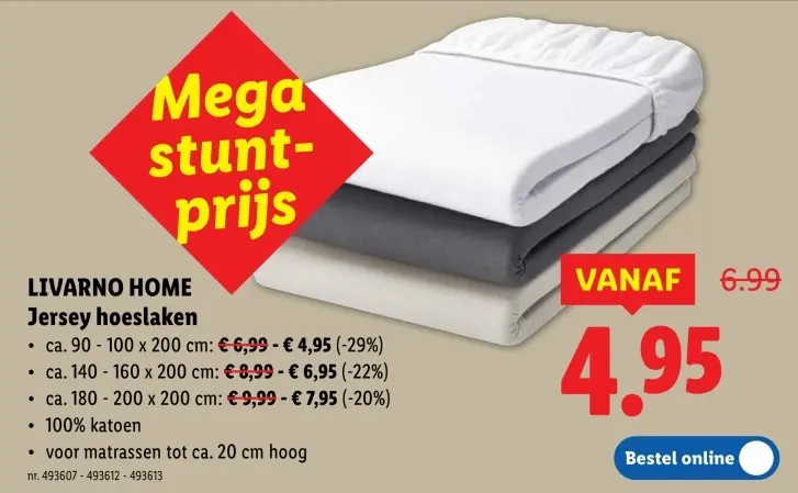 Promotie: Jersey hoeslaken