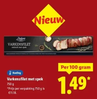 Aanbieding: Varkensfilet met spek