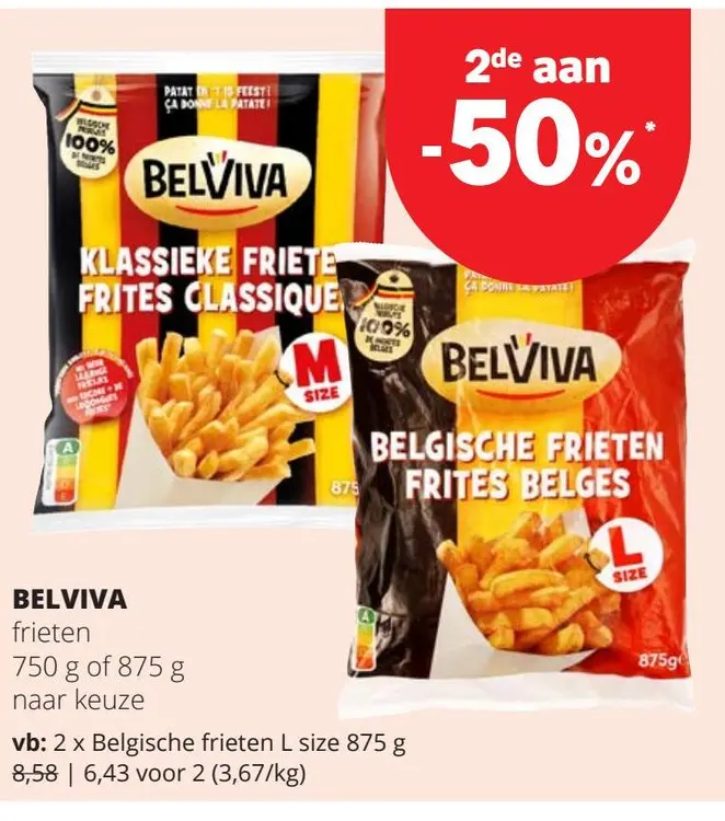 Promotie: BELVIVA frieten