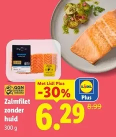 Aanbieding: Zalmfilet zonder huid