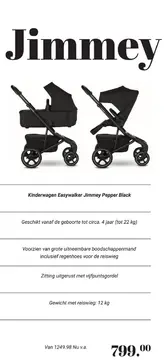 Aanbieding: Kinderwagen Easywalker Jimmey Pepper Black