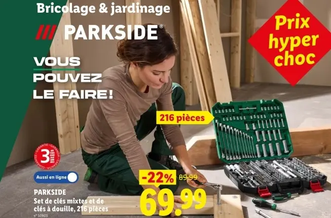 Offre: Set de clés mixtes et de clés à douille