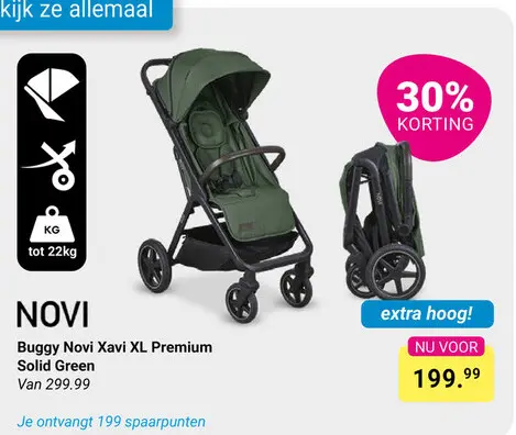 Aanbieding: Buggy Novi Xavi XL Premium Solid Green