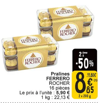 Offre: Pralines FERRERO ROCHER